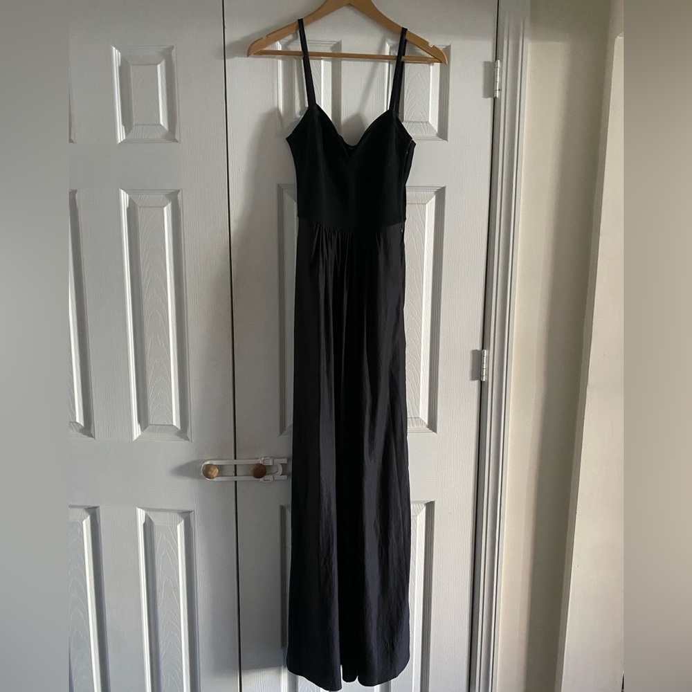Long Maxi BCBG Spaghetti straps, dress, empire waist, pockets